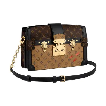 LOUIS VUITTON Clutch Trunk Monogram Reverse Brown/Black