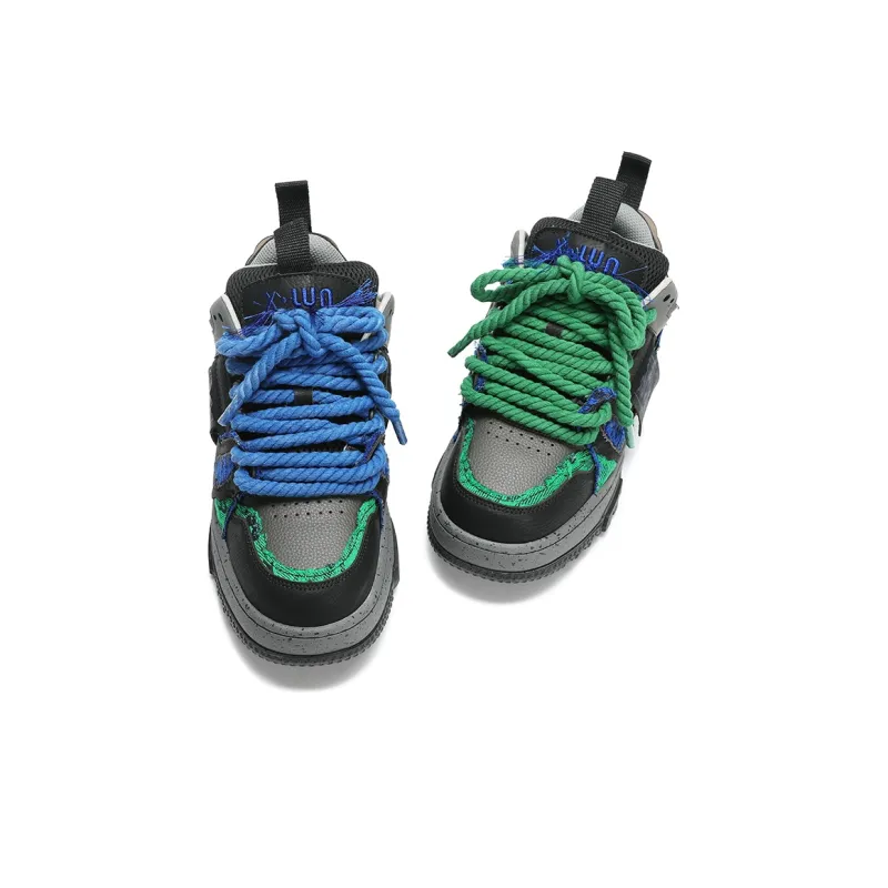 X·LUN Cushioning Height Increasing Slip Resistant Mid Top Skateboard Shoes Unisex-3