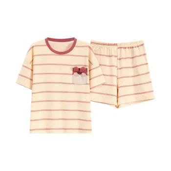Sleep Pajama Set Women's Stripes
