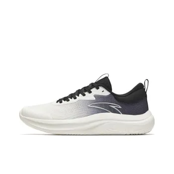 Anta Breathable Lightweight Low Top Casual Running Shoes Men's White Black