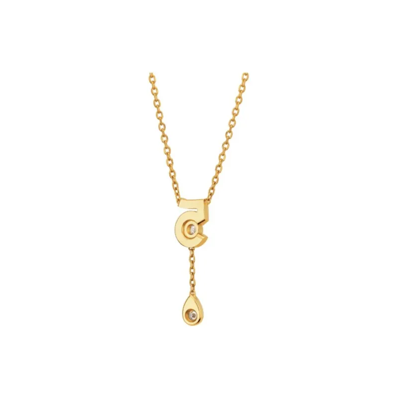CHANEL 18K Gold Necklaces Unisex Gold-3