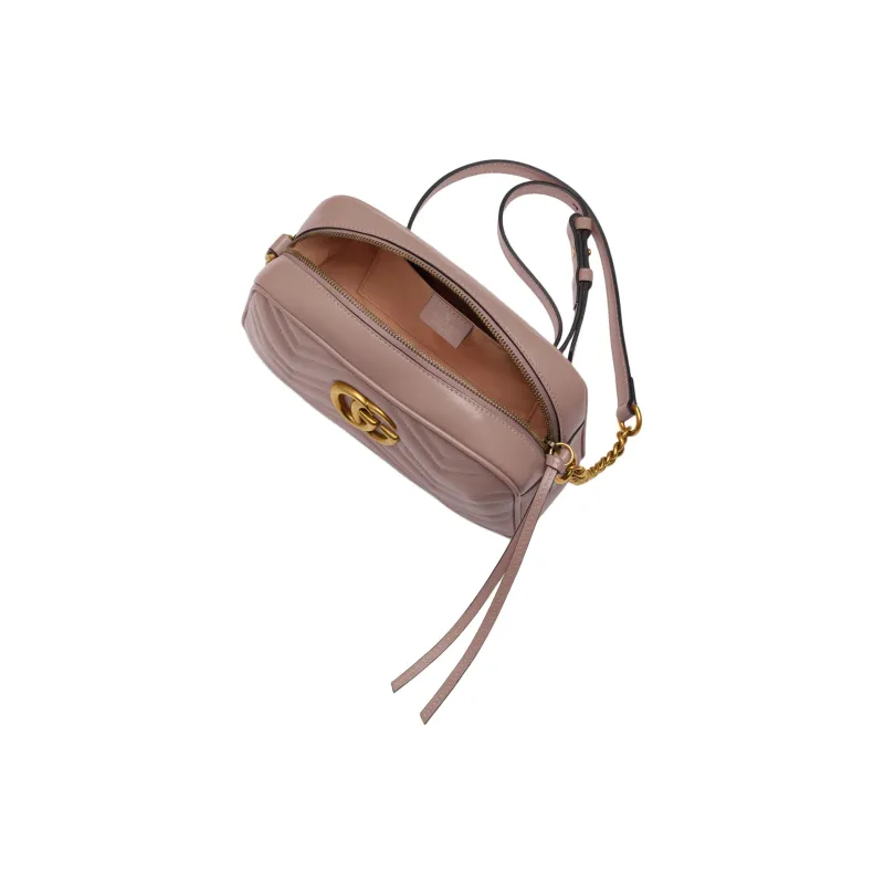GUCCI GG Marmont Leather Camera Bags Crossbody Bag Shoulder Bag Women's Flesh Pink-2