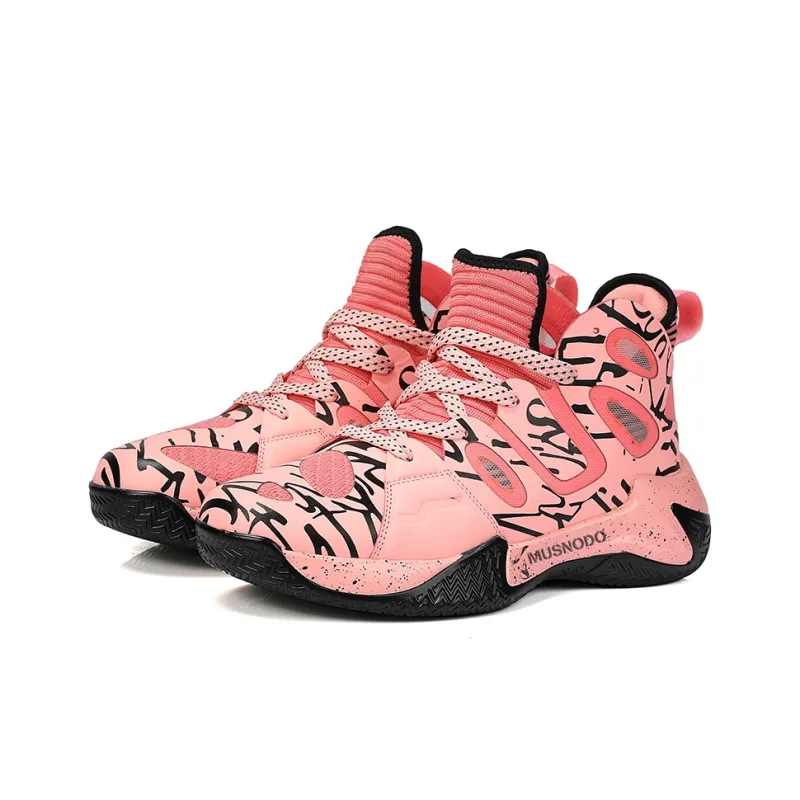MUSNODO Cushioning Anti-Slip Wear-Resistant Breathable Supportive Rebound Mid-Top Basketball Shoes Men's-2