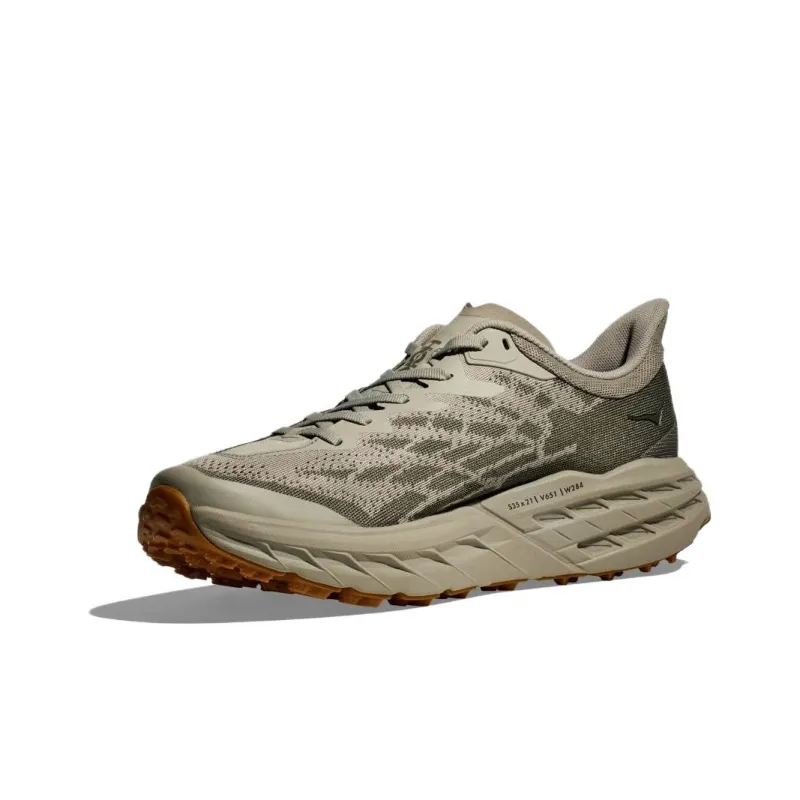 HOKA ONE ONE Speedgoat 5 Abrasion Resistant Breathable Low Top Casual Running Shoes Men's Green-2
