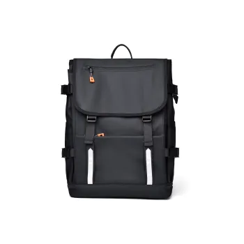 Venerable Brahma Durable Fabric Backpack Medium Size Men's Black/Gray/Blue