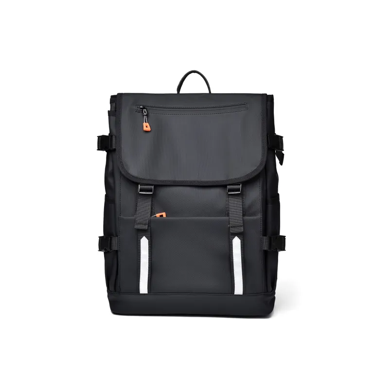 Venerable Brahma Durable Fabric Backpack Medium Size Men's Black/Gray/Blue-0