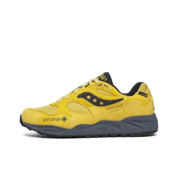 Saucony Grid Shadow 2 Anti Slip Wear Resistant Low Top Running Shoes Men's Yellow Black