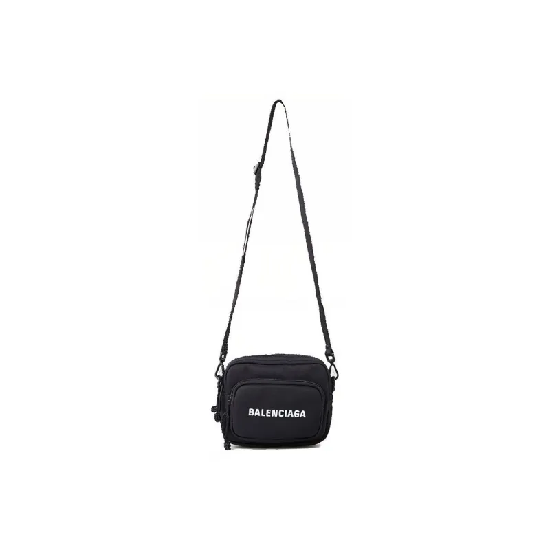 Balenciaga Nylon Crossbody Bag, Shoulder Bag Women's Black-3