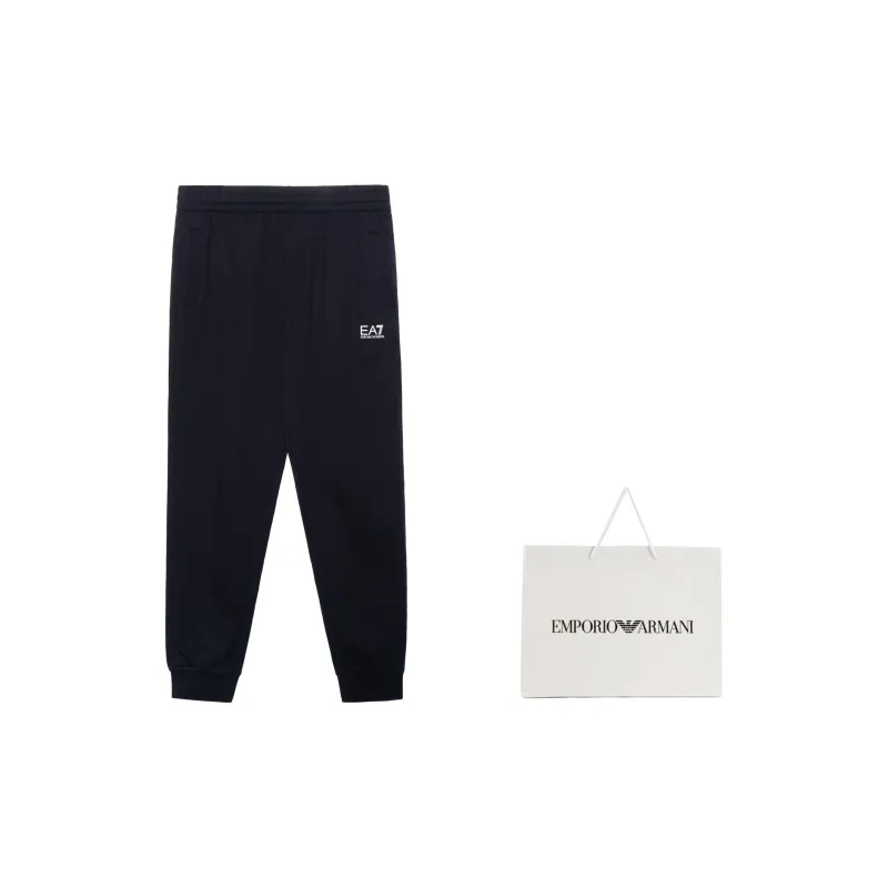 EMPORIO ARMANI Knitted Sports Pants Men's Black-2