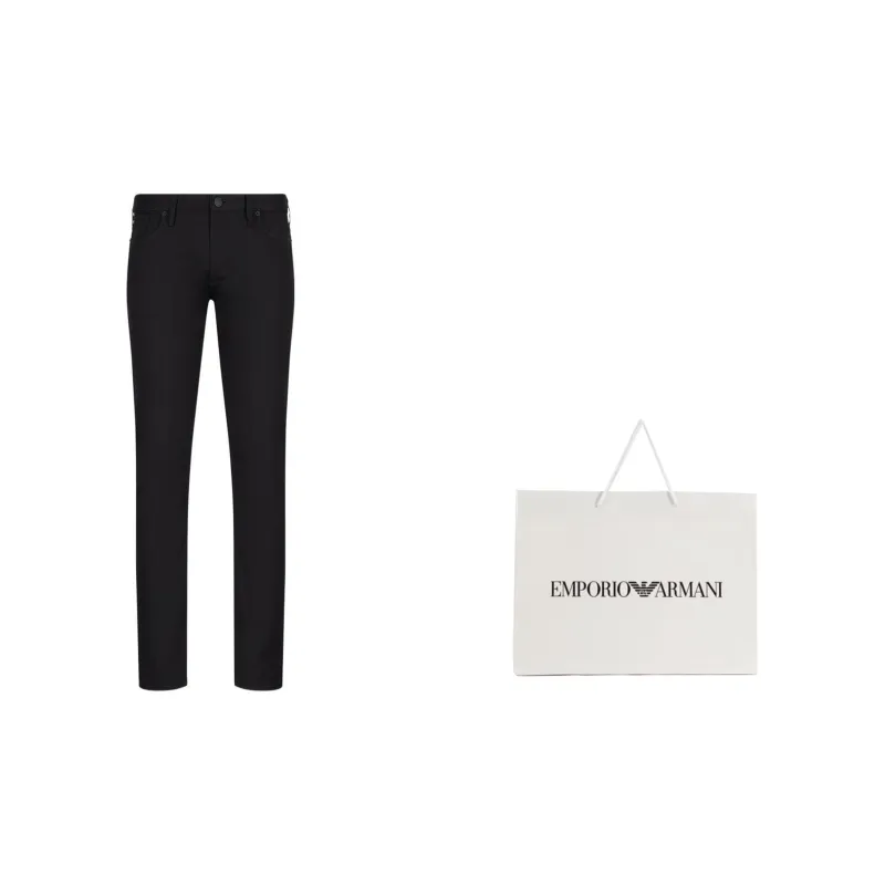EMPORIO ARMANI J06 Stretch twill Slim fit Trousers-9