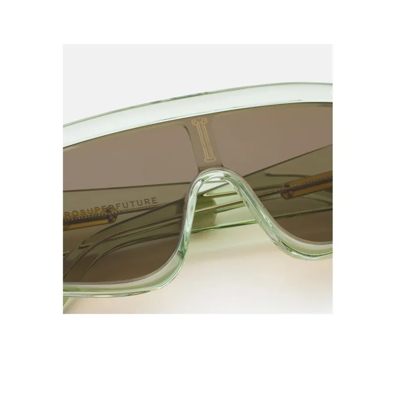 Retrosuperfuture Irregular Shape Sunglasses Unisex Green-2
