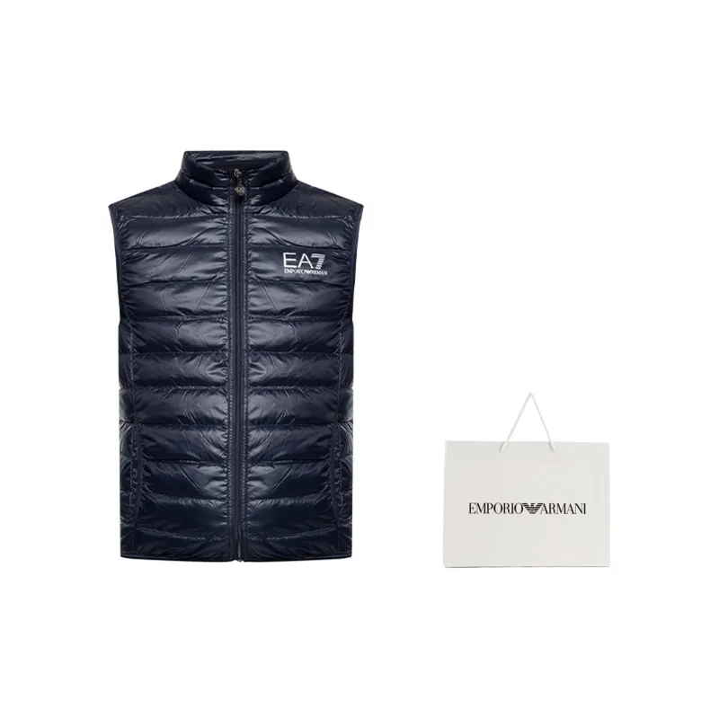 Ea7 EMPORIO ARMANI Logo Printed Zipped Gilet-1
