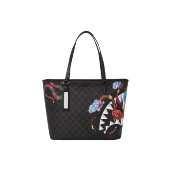 SPRAYGROUND Artificial Leather Tote Bag Shopping Bag Handbag Unisex Black & Multicolor