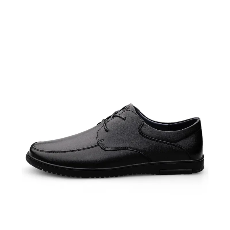 LAORENTOU Dress Shoes Men Low Top Black/Brown-2