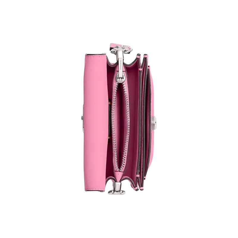 COACH Tabby Cow Leather Patchwork With Artificial Leather Portable Crossbody Bag Shoulder Bag Women's Bright Pink-3