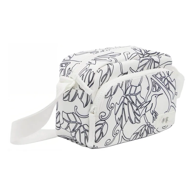 LiNing Chinese Culture Series Polyester Crossbody Bag Medium Size Unisex White All Over Print-1
