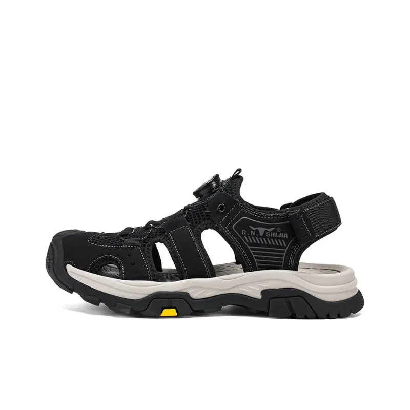 G.N.SHIJIA River Trekking Shoes Men Black/Khaki-0