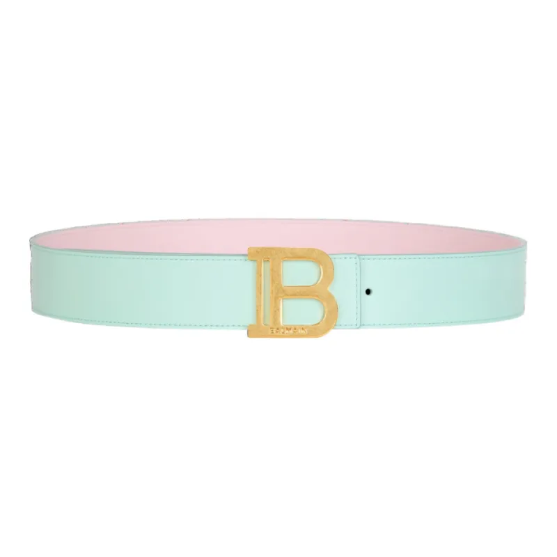 BALMAIN B-Belt Reversible Leather Belt-0