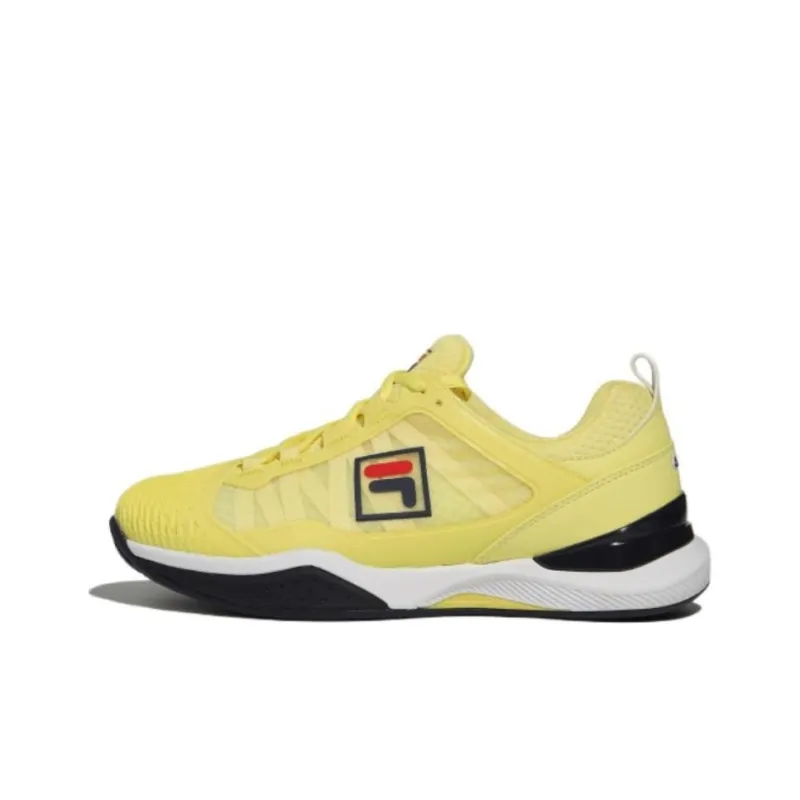 FILA Breathable Low Top Tennis Shoes Unisex Yellow-0