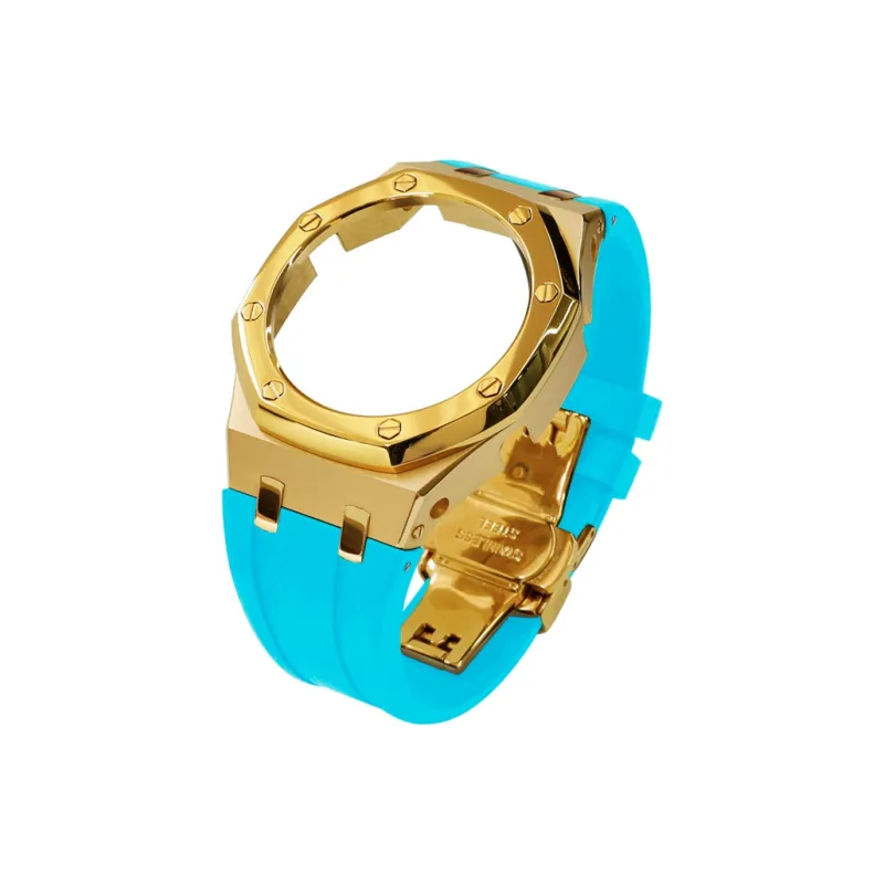 Keppot Compatible With Farmhouse Oak GA 2100 GA 2110 GA B2100 Modified Metal Strap Watch Case Unisex-36
