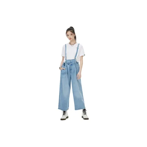 ABLE JEANS Overalls Women's Washed Light Indigo