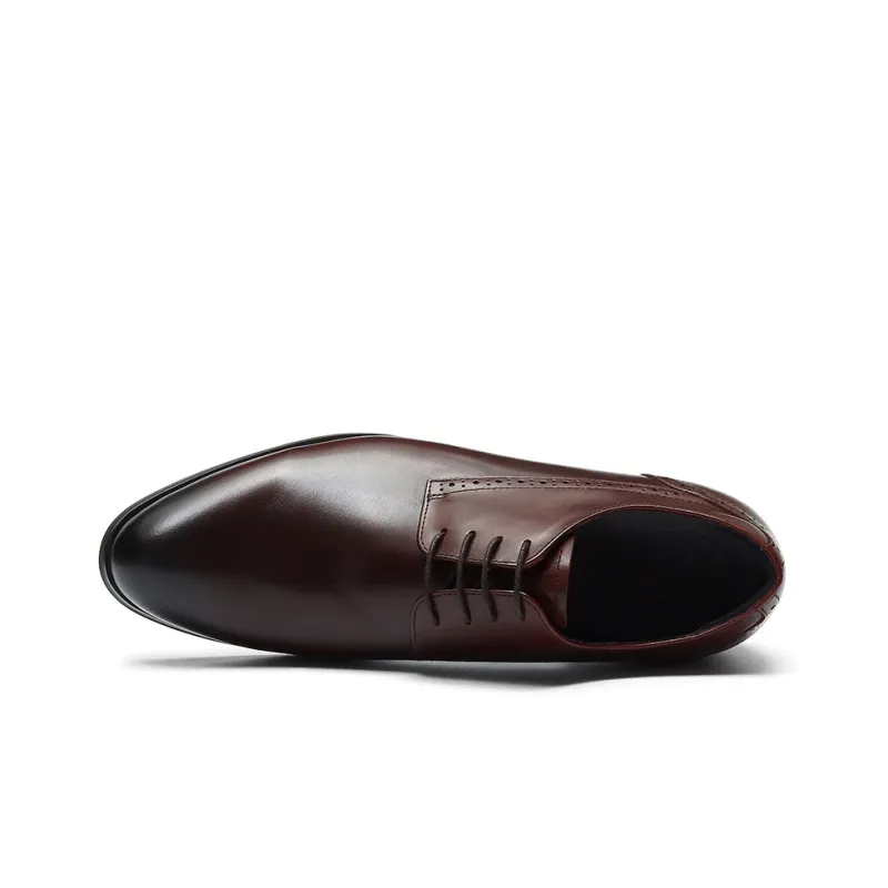 ASTON M.JAZZ Dress Shoes Men Low Top Black/Burgundy-10