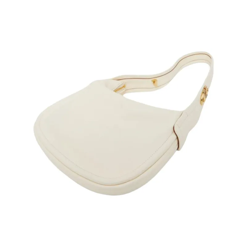 Valentino GARAVANI Small Sheepskin Patchwork Calfskin One Shoulder Handbags Women's Beige-3