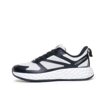 TREEPERI Support Balance Rebound Low Top Running Shoes Unisex Black White