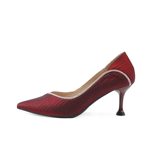 AILESHANG High Heels Women's Maroon