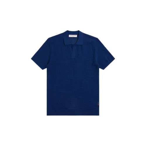 KITH Polo Shirts Men Slim Lake Blue