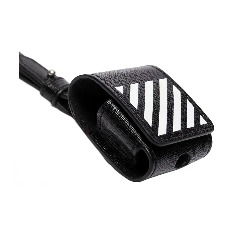 OFF WHITE Airpods Case Diag Black-4
