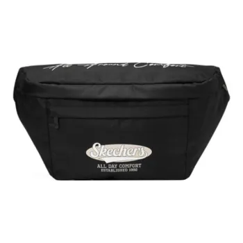 Skechers Fabric Shoulder Bag, Crossbody Bag Regular Unisex Carbon Black