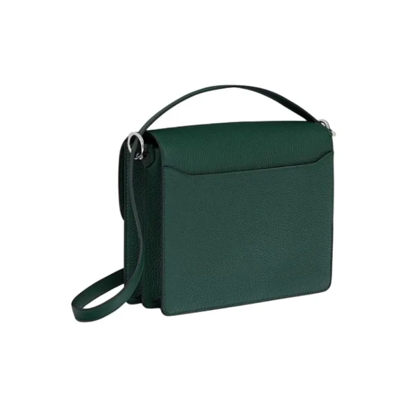 HERMES Roulis Taurillon Clemence Leather Shoulder Bag Crossbody Bag Women's 6O Vert Cypres Pine Green Cyan-2