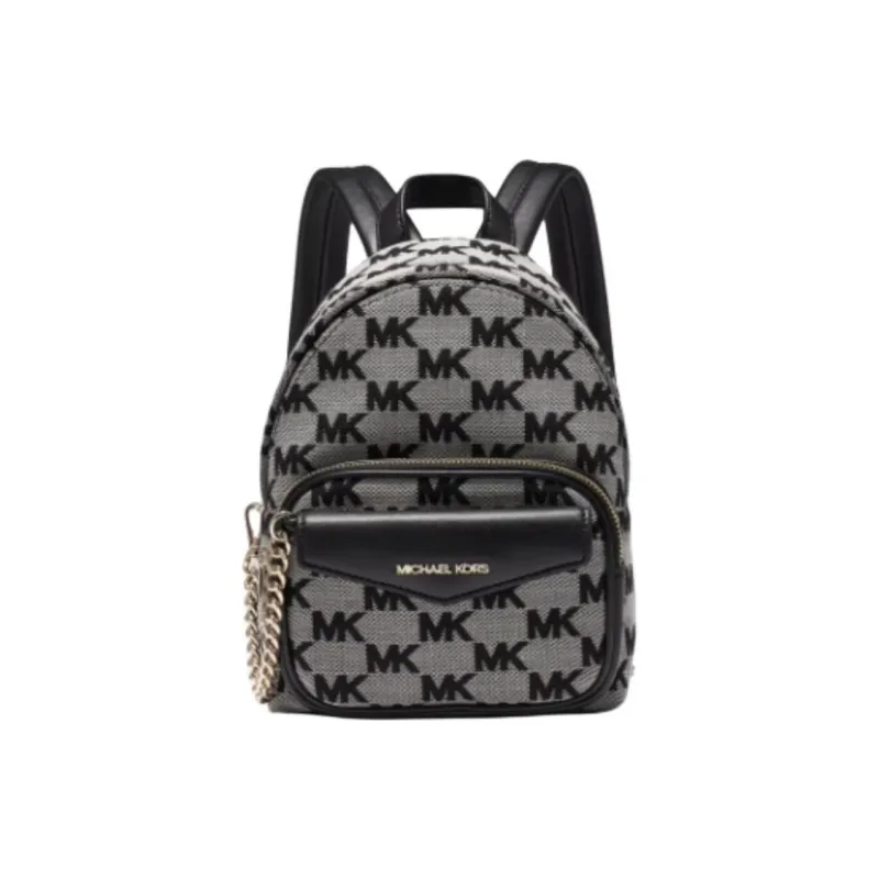 MICHAEL KORS Maisie Artificial Leather Backpack Small Size Women's Black & White-0