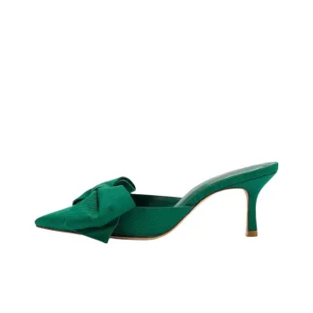 Larroude Closed Toe Slippers 6.4cm Women's Green