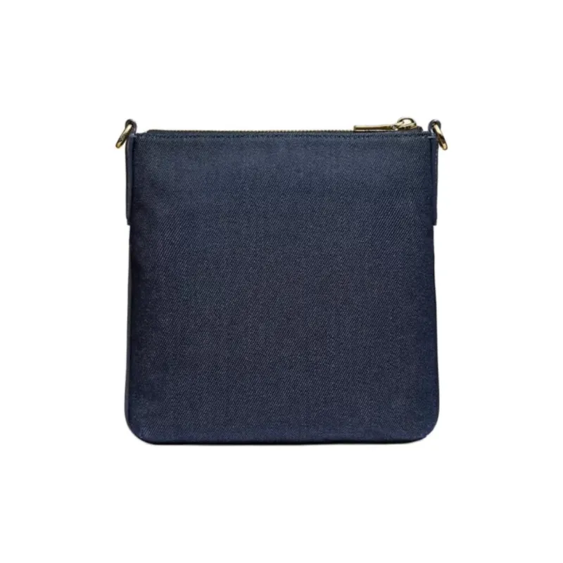 COACH Kitt Jacquard With Exquisite Calfskin Messenger Bag Shoulder Bag Crossbody Bag Small Size Women's Denim Blue-1