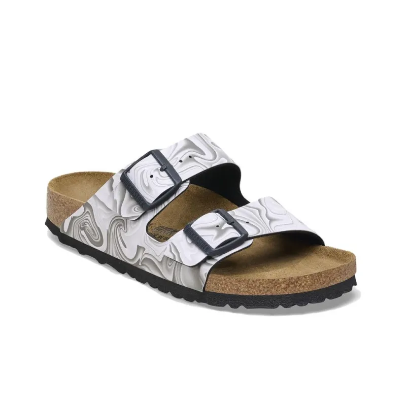 Birkenstock Arizona EVA Slip-Resistant Slide Slippers Women's Gray White Regular-2