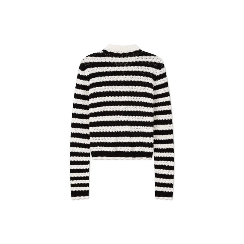 Tommy Hilfiger Knitwear Women's Black White Stripes-1