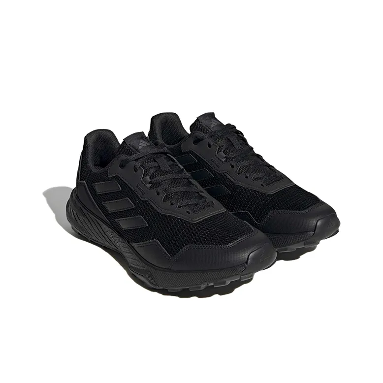 Adidas Tracefinder Trail Slip Resistant Low Top Casual Running Shoes Men's Black Gray-2