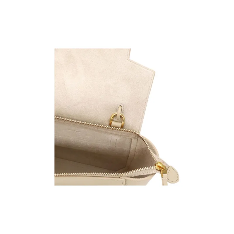 CELINE Grained Calfskin Catfish Bag Handbag Shoulder Bag Crossbody Bag Handbag Women's Ecru-5