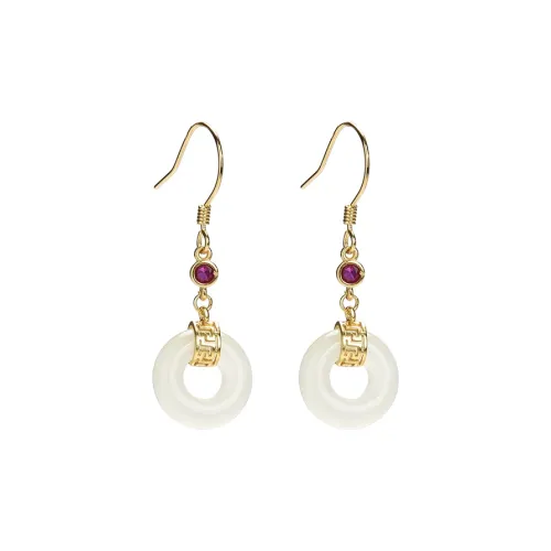 ORTAFFA Hetian Jade Earrings Women's