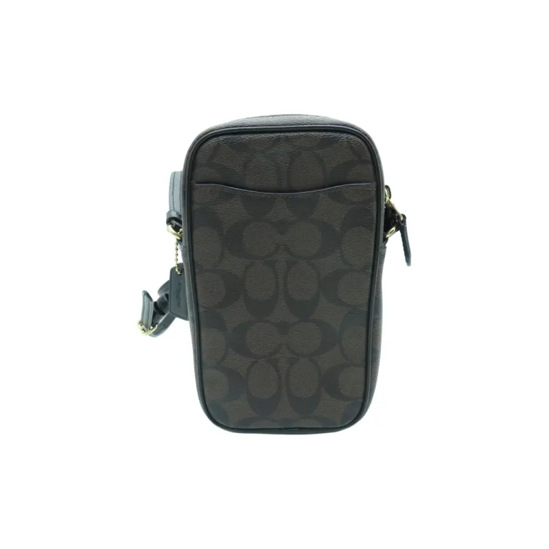 COACH N/S Canvas With Leather Camera Bag Shoulder Bag Crossbody Bag Regular Women's Dark Brown-2