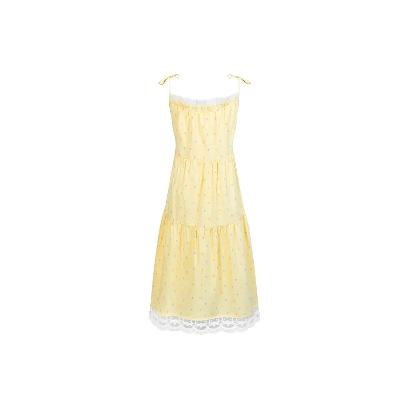 NTOT Slip Dresses Women's Yellow-1