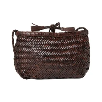 Dragon Diffusion Genuine Leather One Shoulder Handbag Women's Brown