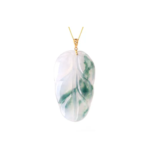 Clear Snow Ice Glutinous Jadeite Necklaces Unisex