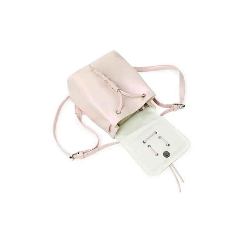 Bywhich PU Backpack Regular Women's Pink/White-2