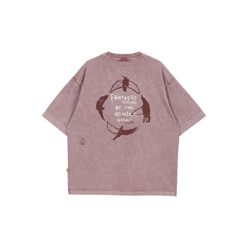 JACK&JONES T Shirts Unisex Rose Gray Umber E16-1