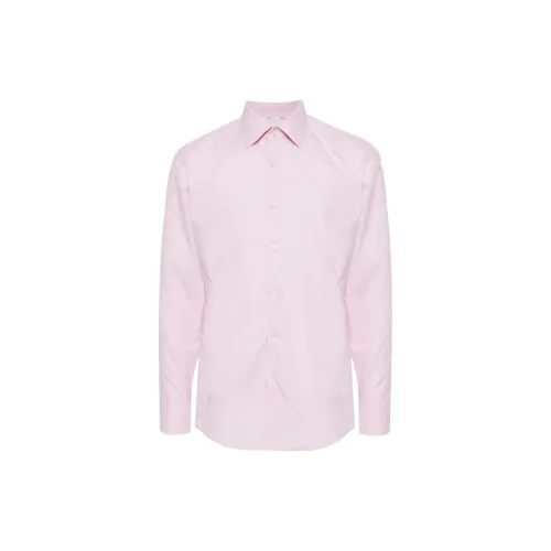 BOSS Classic-collar Cotton-blend Shirt