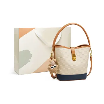 15 MINS Cow Leather Shoulder Bag Crossbody Bag Regular Women's Ecru