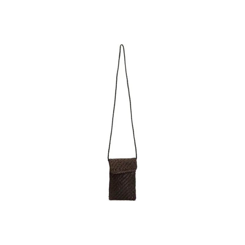 Dragon Diffusion Leather Cell Phone Pouch, Shoulder Bag, Crossbody Bag Women's Tan-2